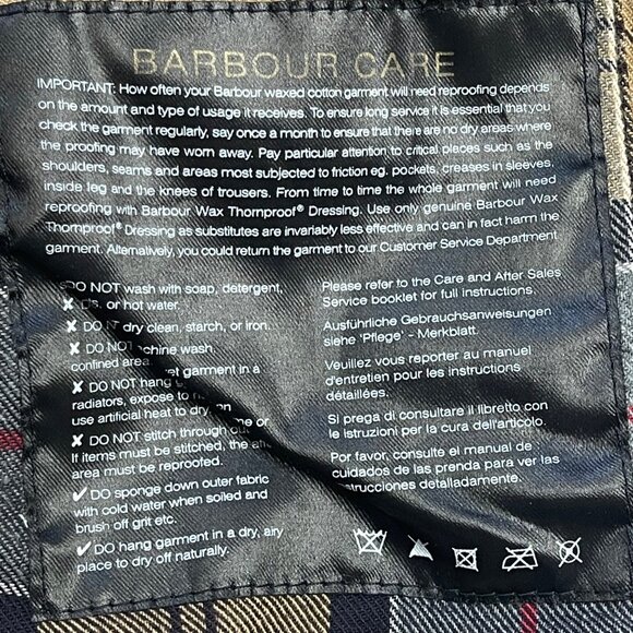 Barbour International Original Waxed Jacket Unisex Kids Size Small (6-7) Black - Picture 5 of 15